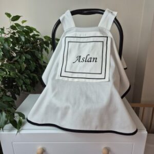 Siyah biyeli çift çerçeveli kapaklı puset örtüsü