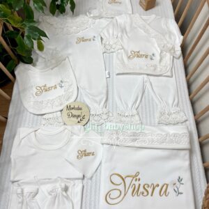 papatya desenli dantelli 10lu set