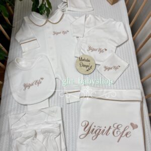 Bej biyeli kalpli 10lu set