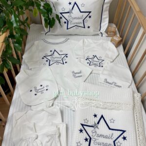 Yıldız işlemeli klasik tulumlu 11li set