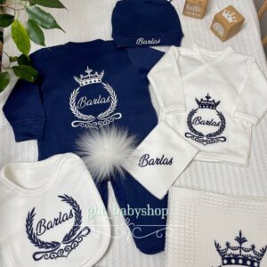 Kalpli çelenk işlemeli tavşan tulumlu 10lu set