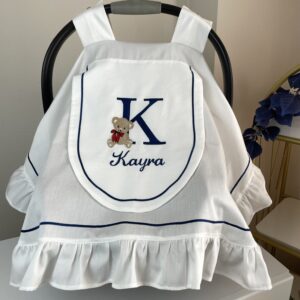 Ayıcık desenli oval kapaklı puset örtüsü