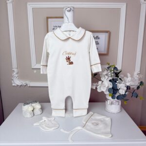 Bej biyeli ceylan desenli 3lüset