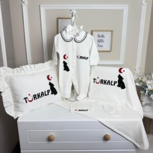 Siyah kurt desenli 5li set